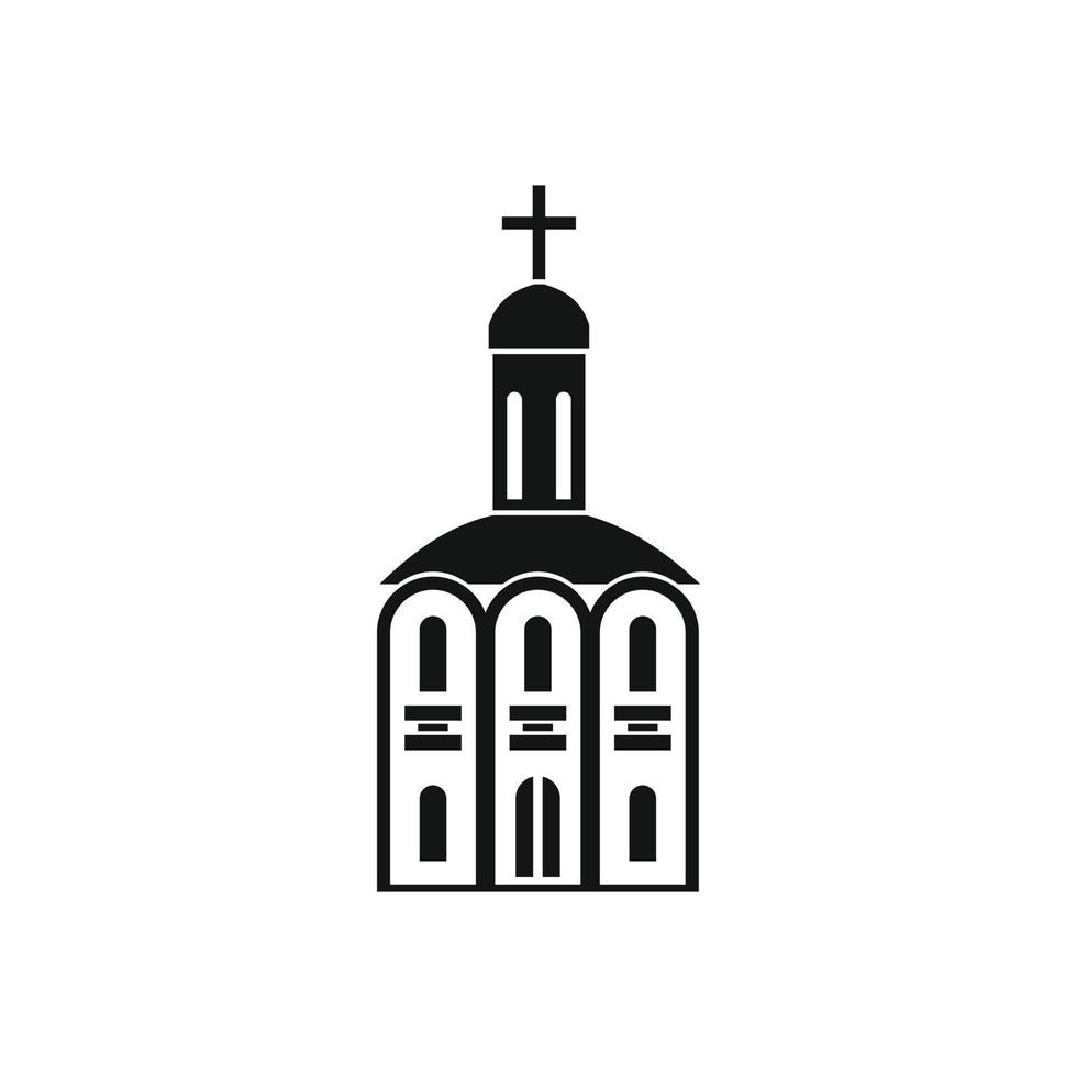 Church black simple icon vector