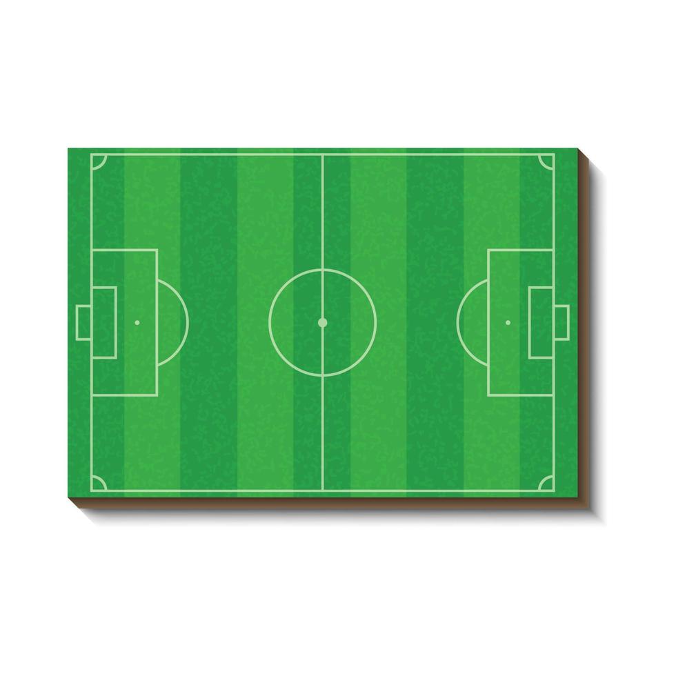 Football or soccer field icon, cartoon style vector