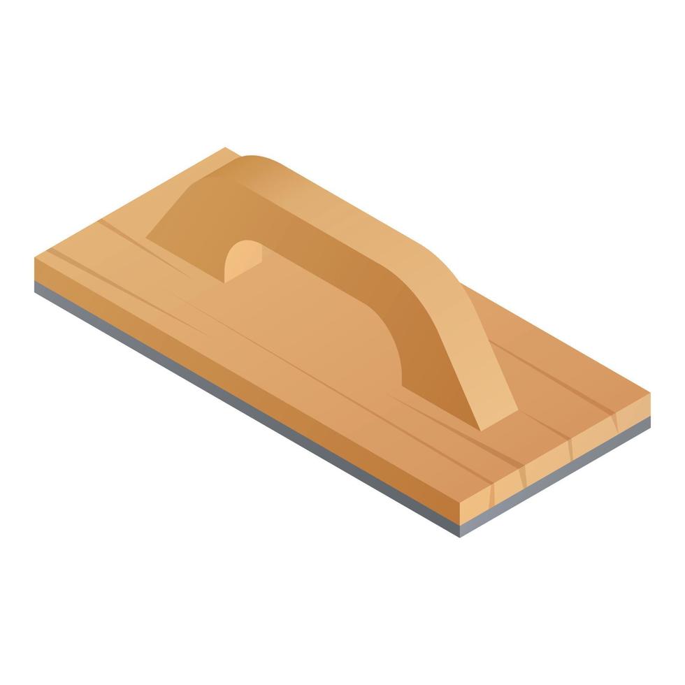 icono de herramienta de construcción de madera, estilo isométrico vector