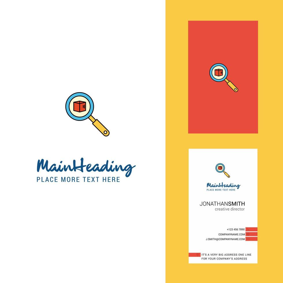 Search item Creative Logo and business card vertical Design Vector