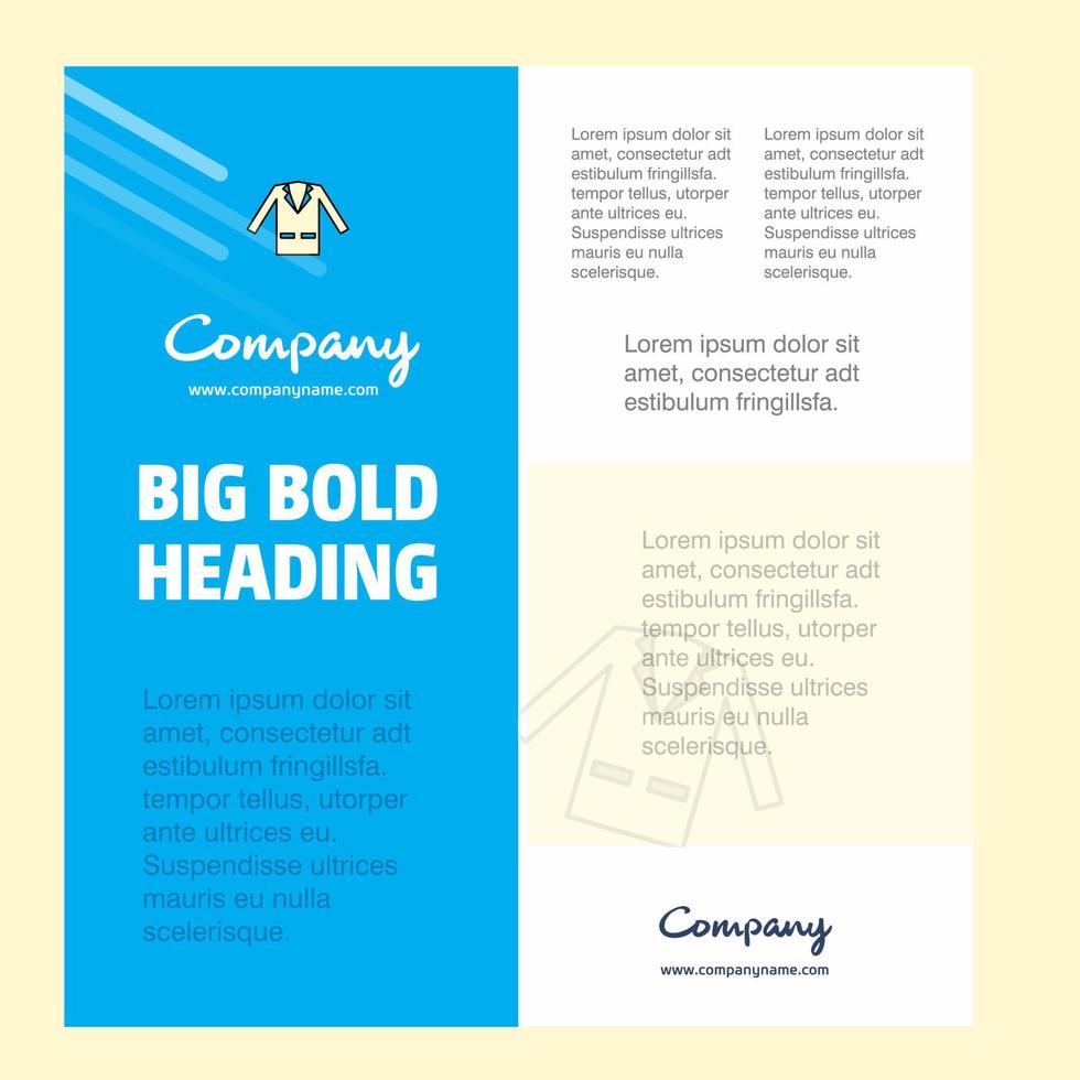 coat Business Company Poster Template with place for text and images vector background