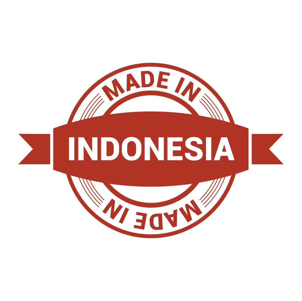 Indonesia stamp design vector