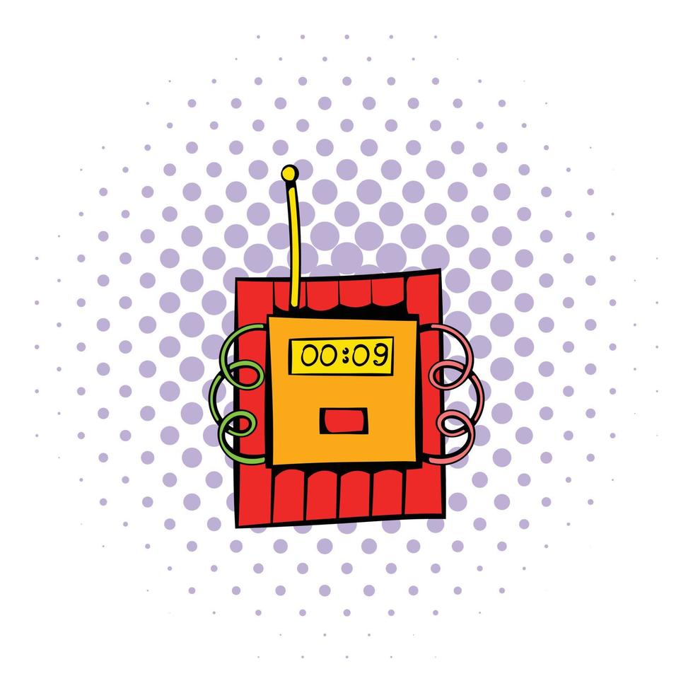 Dynamite icon, comics style vector