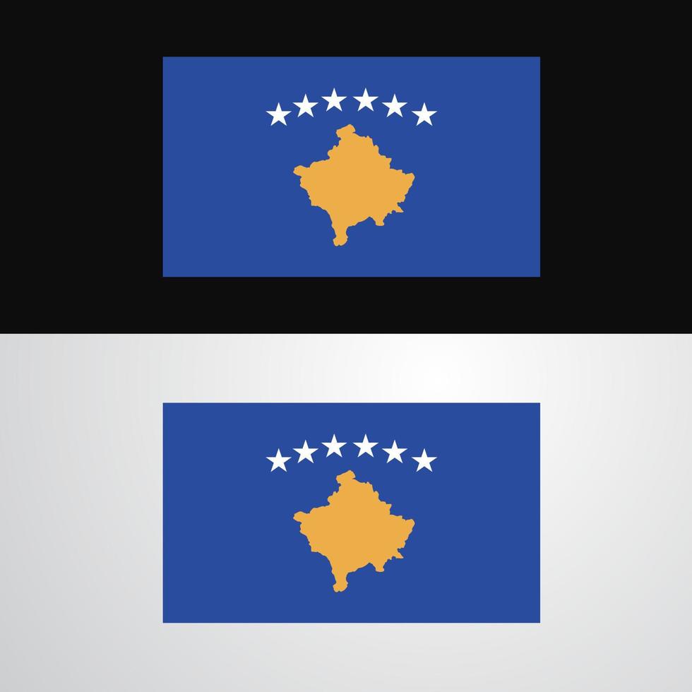 diseño de banner de bandera de kosovo vector