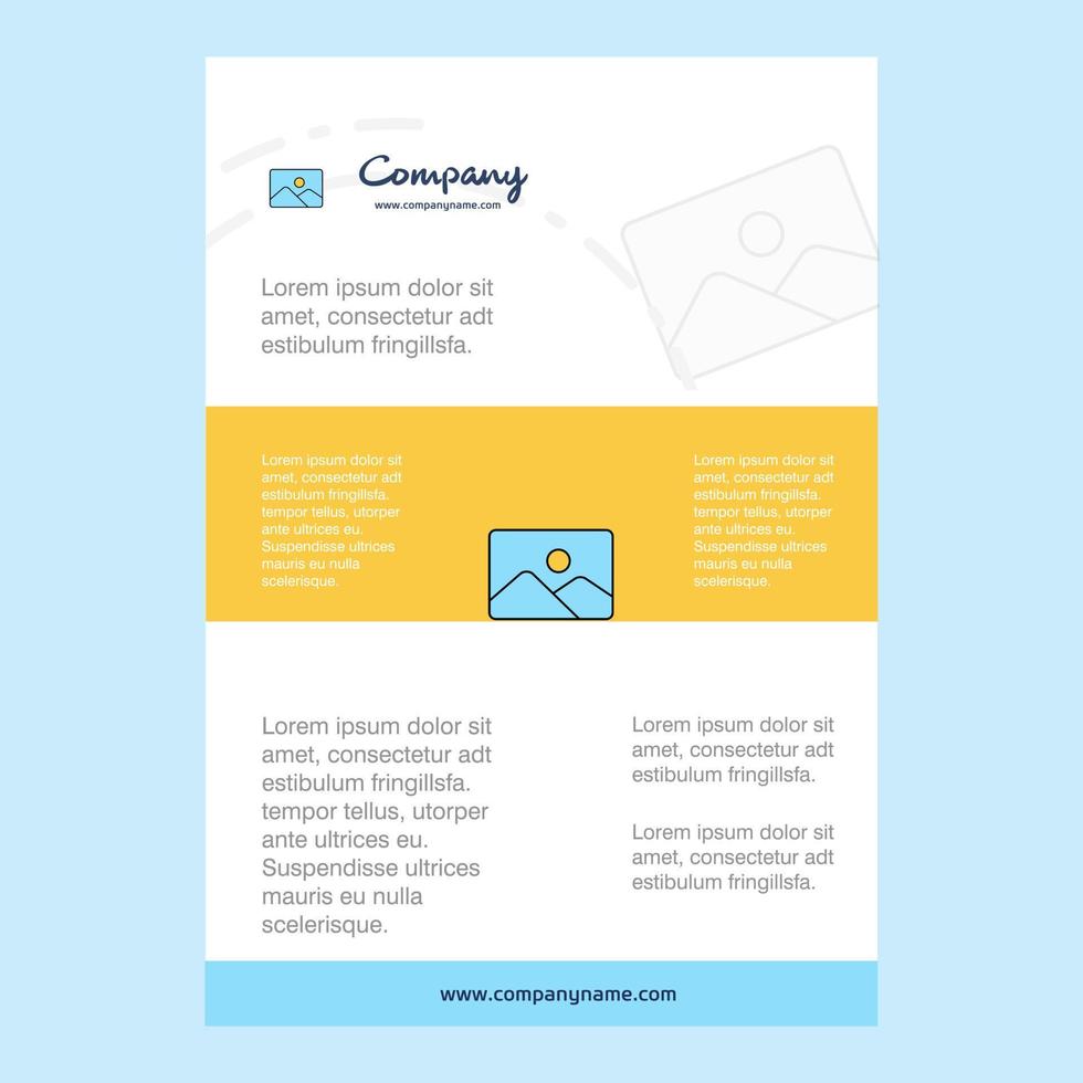 Template layout for Image comany profile annual report presentations leaflet Brochure Vector Background