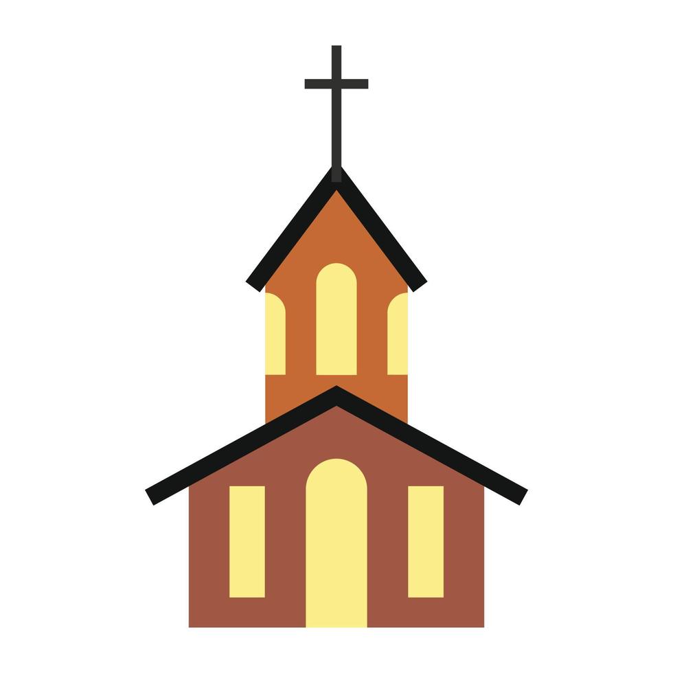 Church flat icon vector