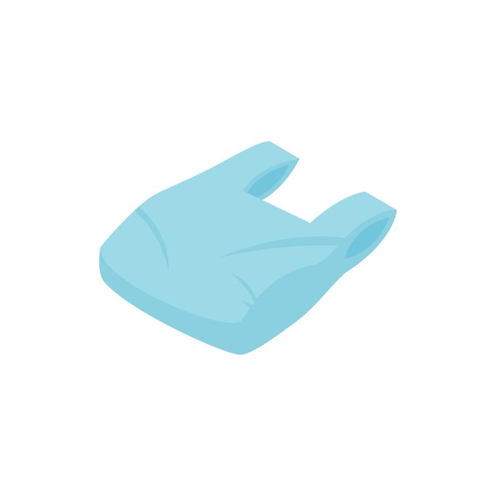 Used plastic bag icon, isometric 3d style vector