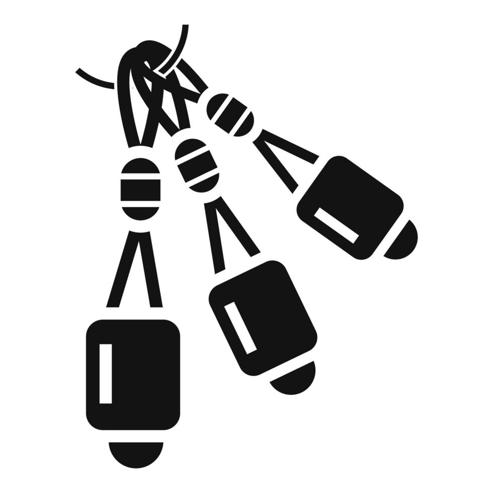 Climbing tool icon, simple style vector
