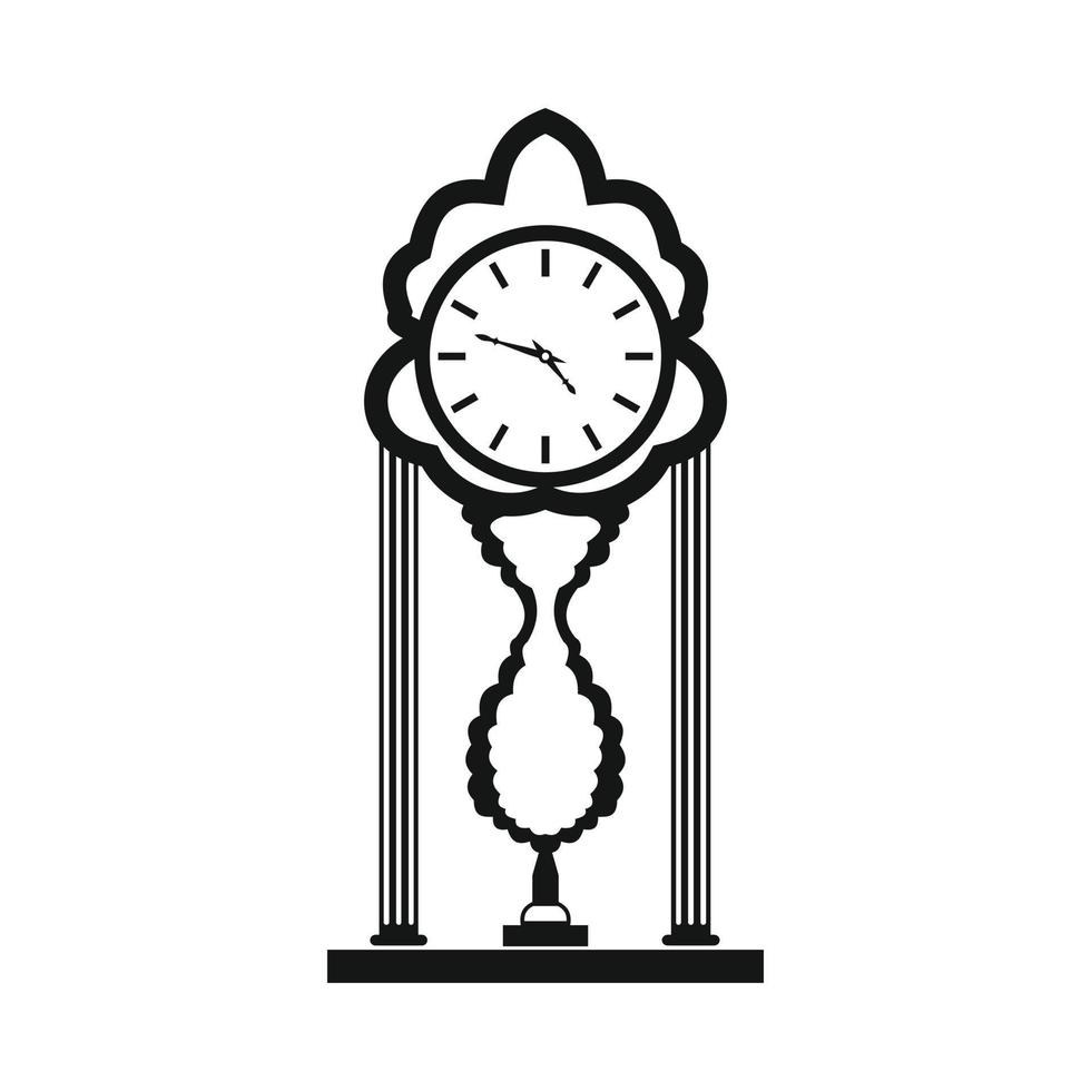 icono de reloj, estilo simple vector