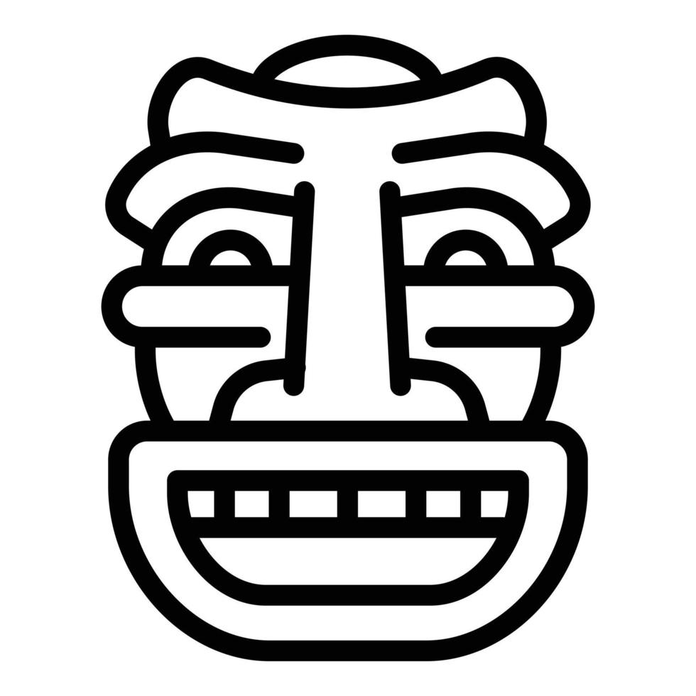 icono de ídolo ritual, estilo de contorno vector