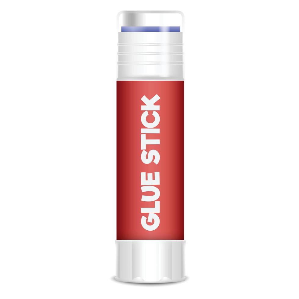 Glue stick icon, realistic style vector