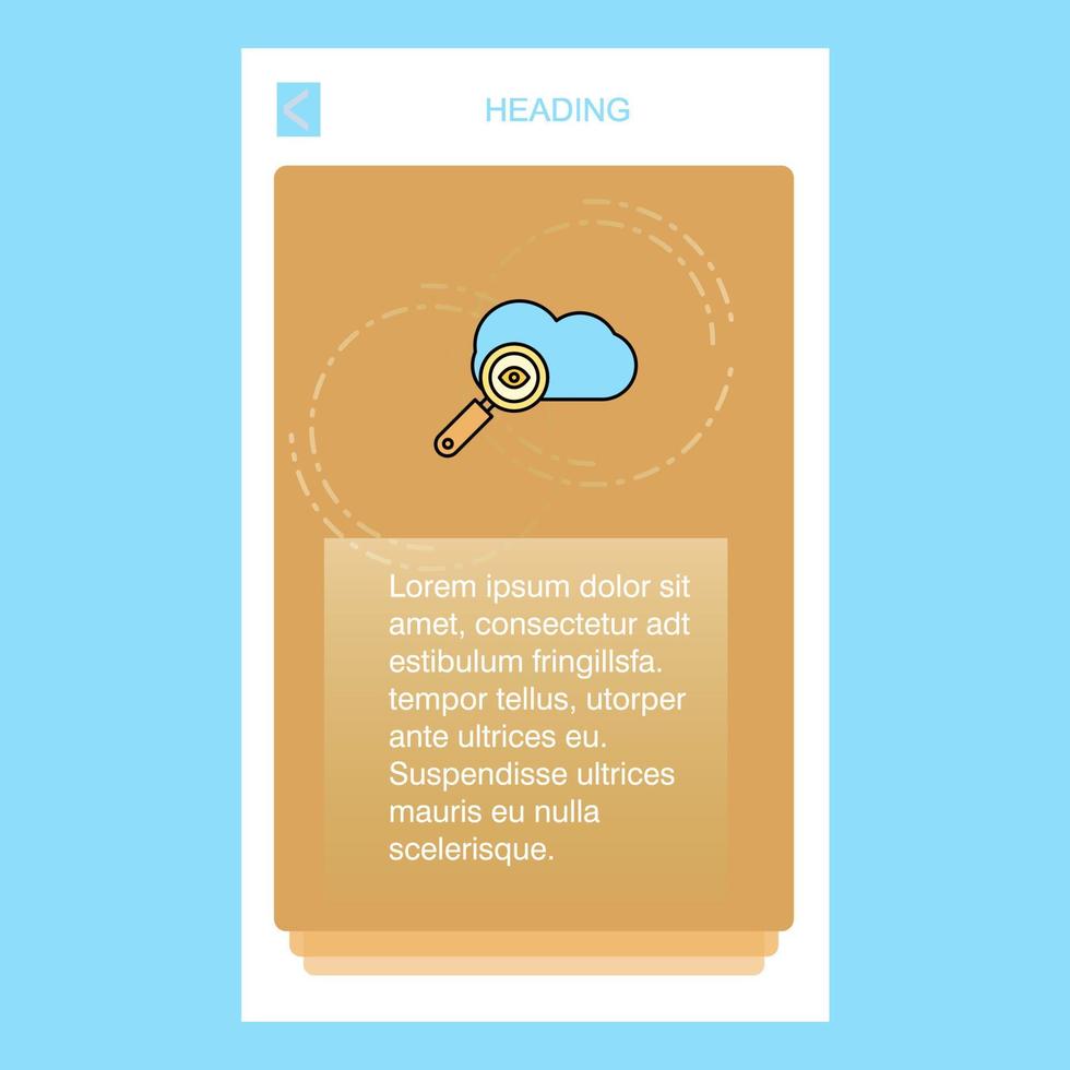 Search on cloud mobile vertical banner design design Vector
