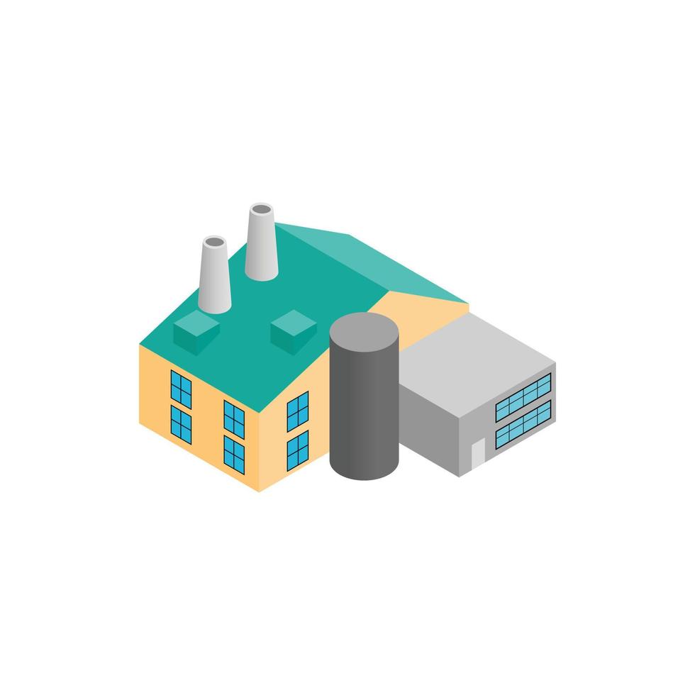 Factory isometric 3d icon vector