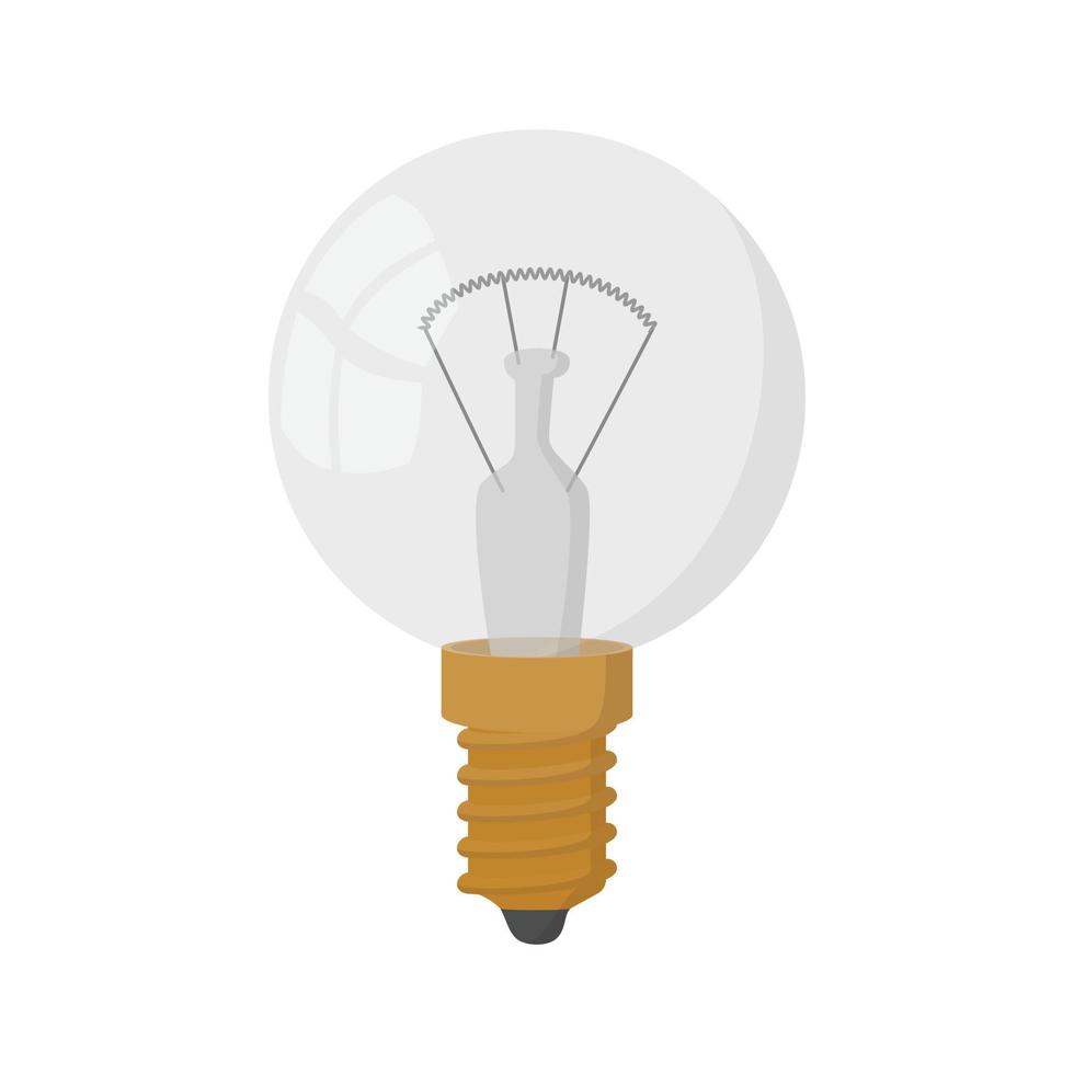 Light bulb icon, cartoon style vector