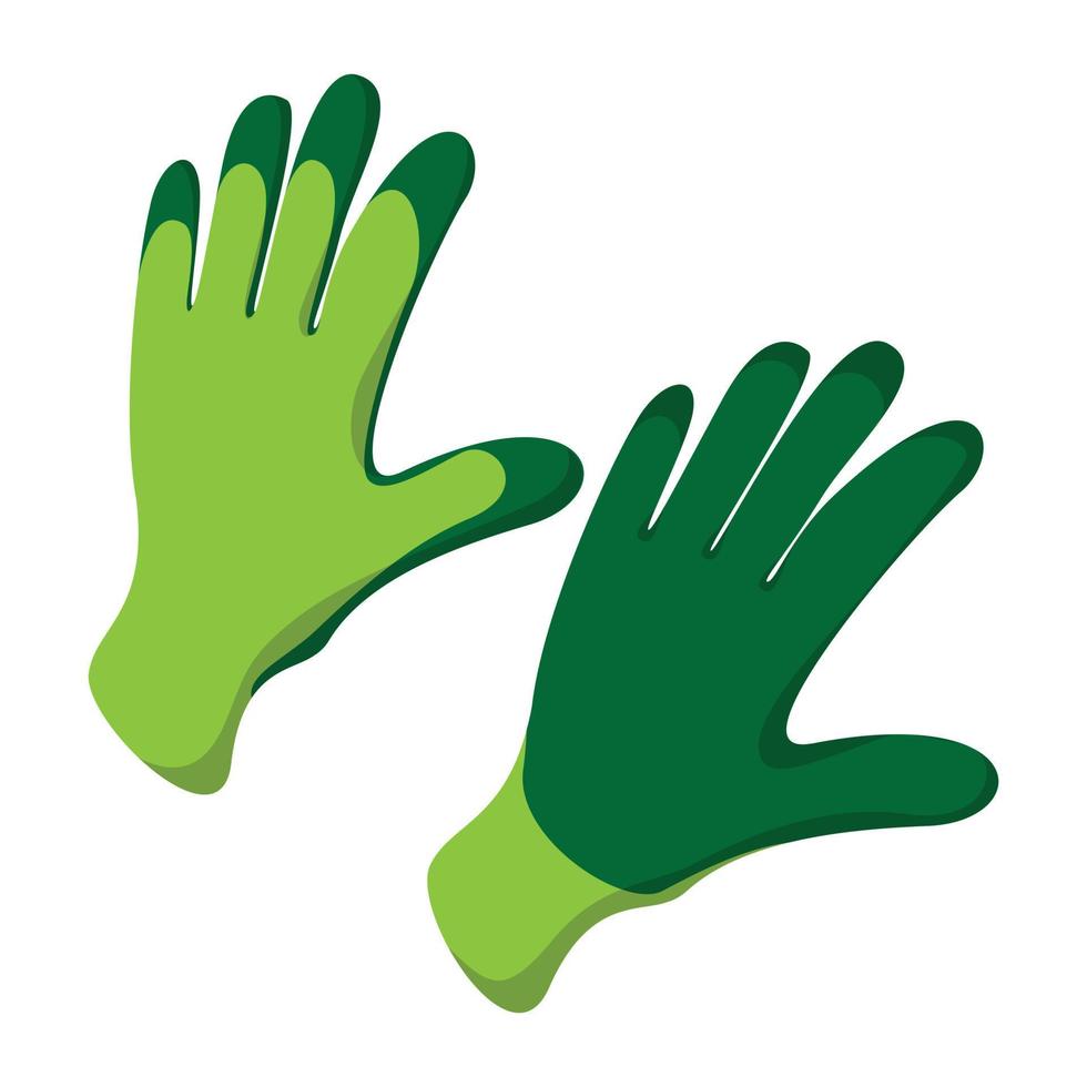 icono de dibujos animados de guantes vector