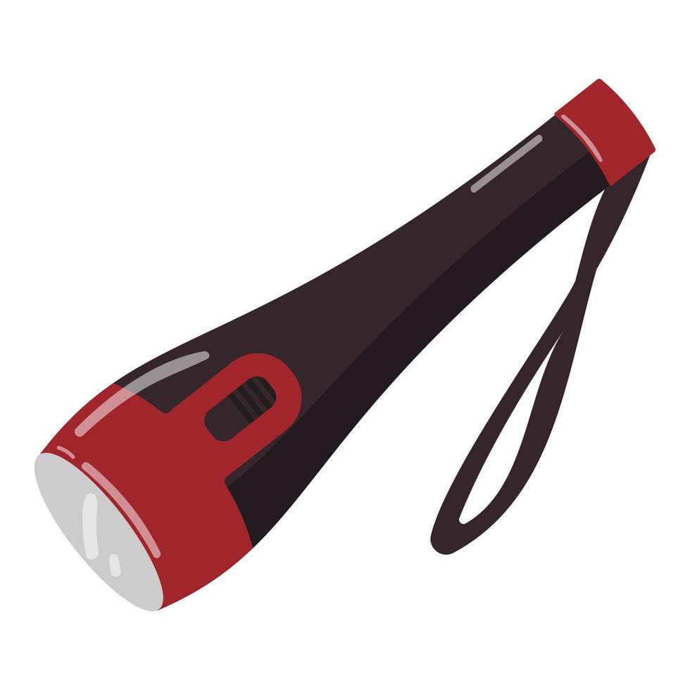 Flashlight battery icon cartoon vector. Light lamp vector