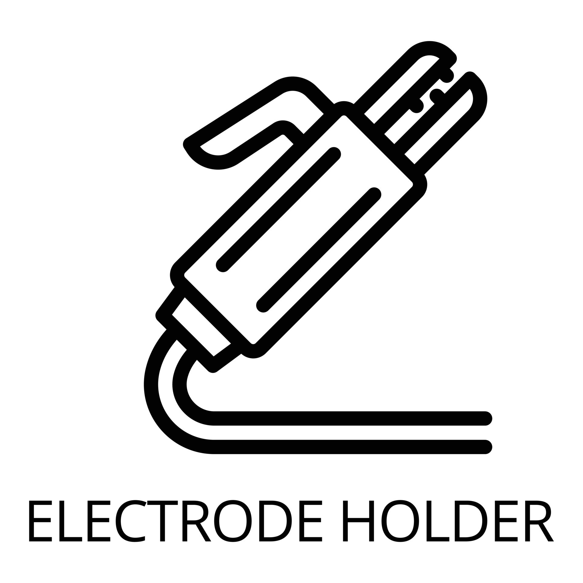 Welding electrode holder icon, outline style 14209614 Vector Art at