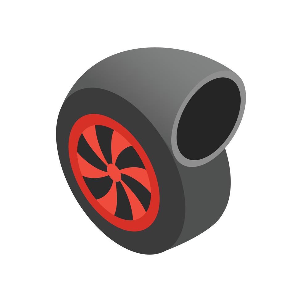 Turbocharger isometric 3d icon vector