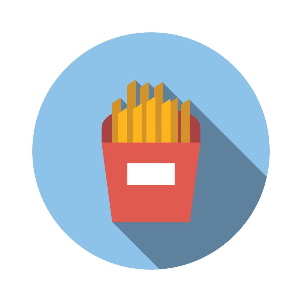 papas fritas icono plano vector