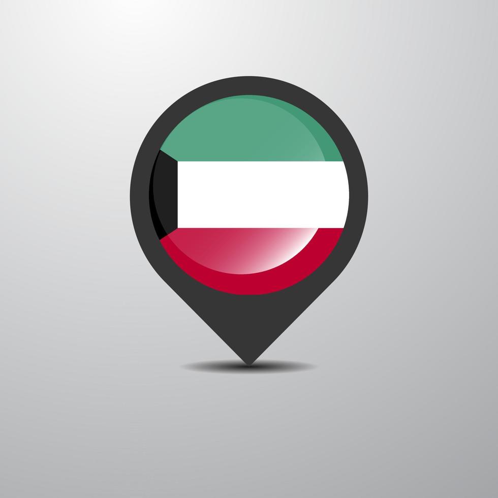 Kuwait Map Pin vector