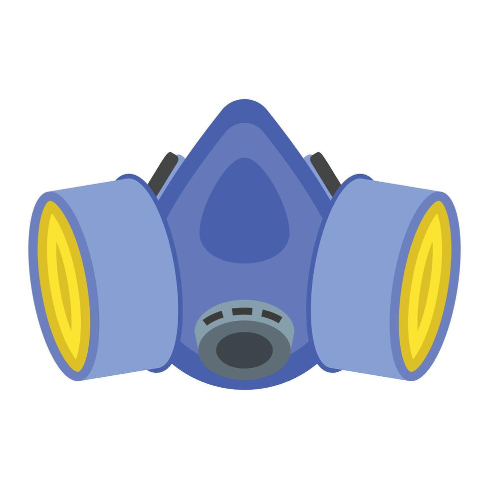 Gas mask icon, flat style vector