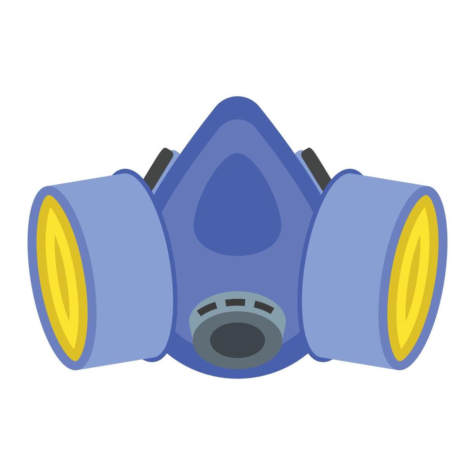 Gas mask icon, flat style vector