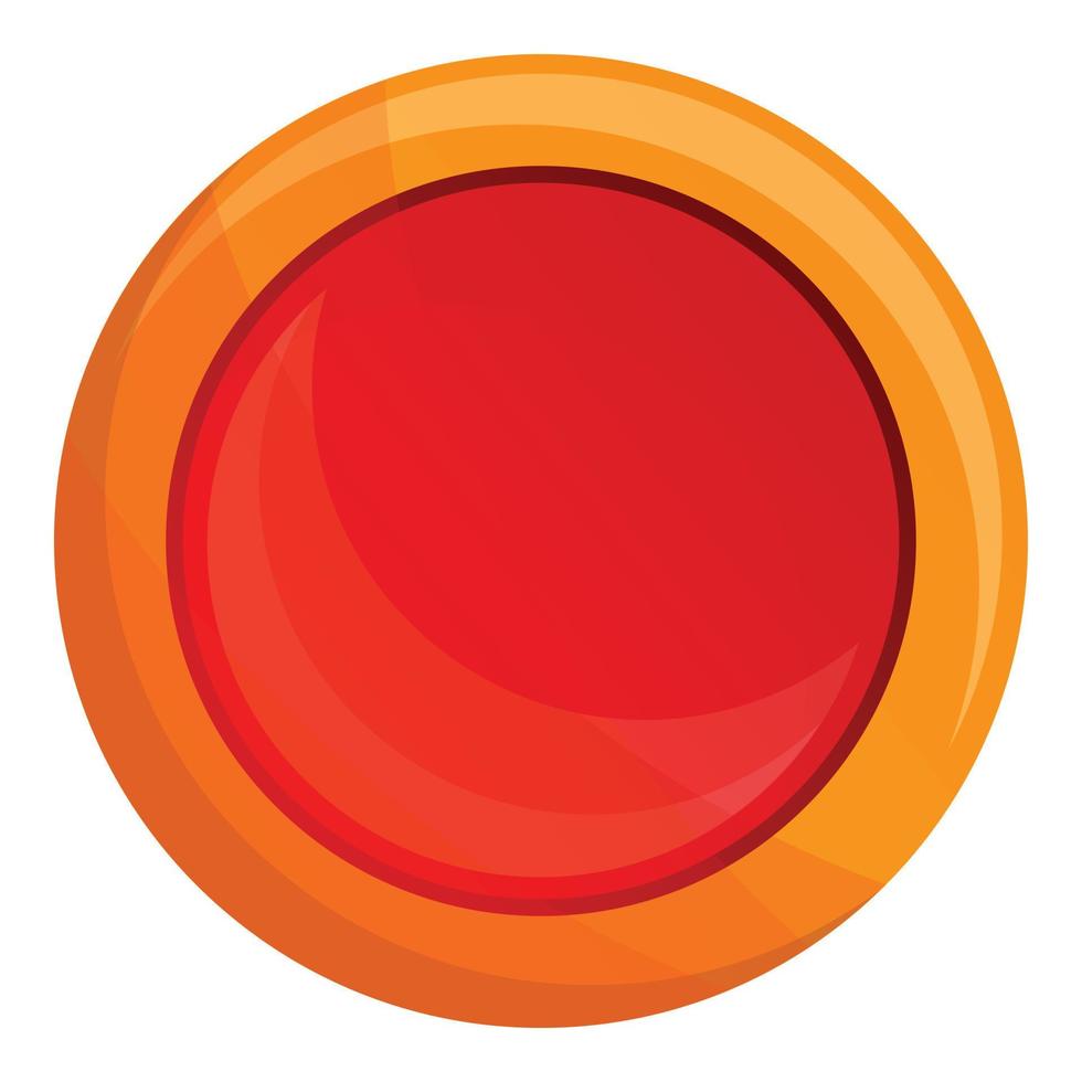 Jelly round biscuit icon, cartoon style vector