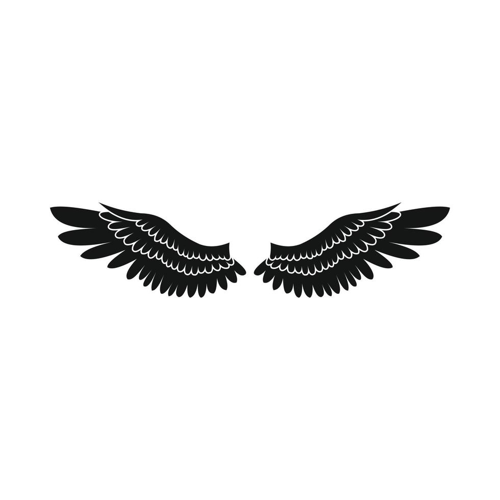 Wings icon in simple style vector