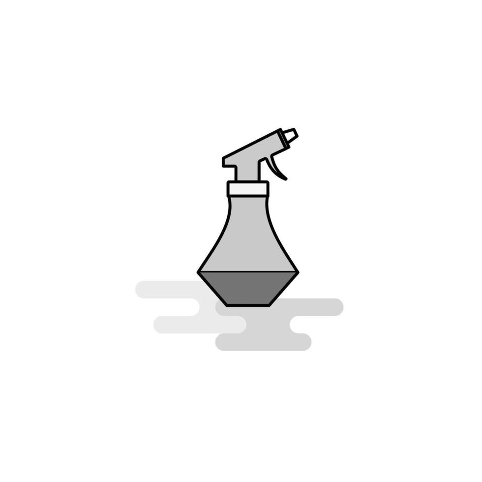 agua ducha web icono línea plana llena gris icono vector