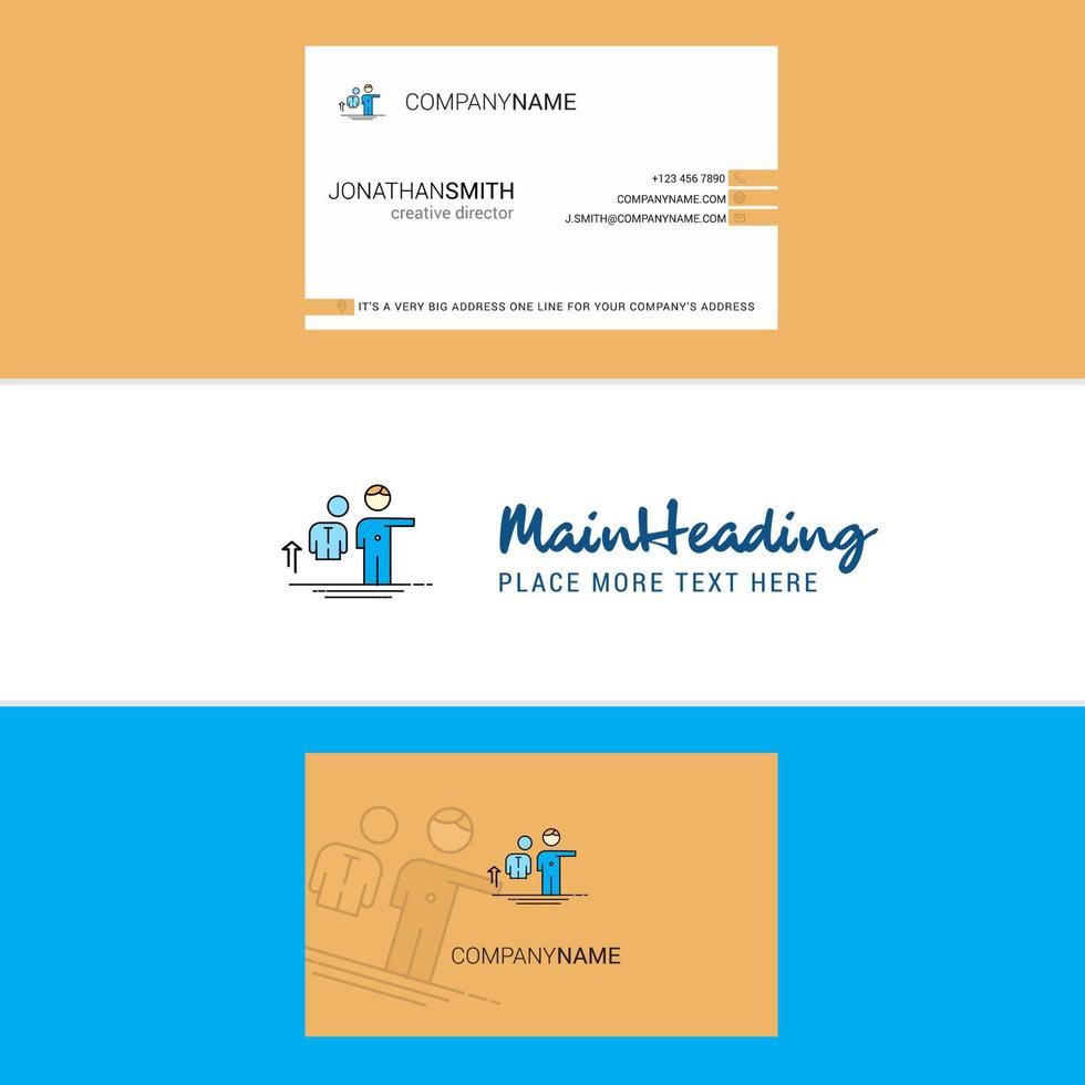 Beautiful Avatar Logo and business card vertical Design Vector