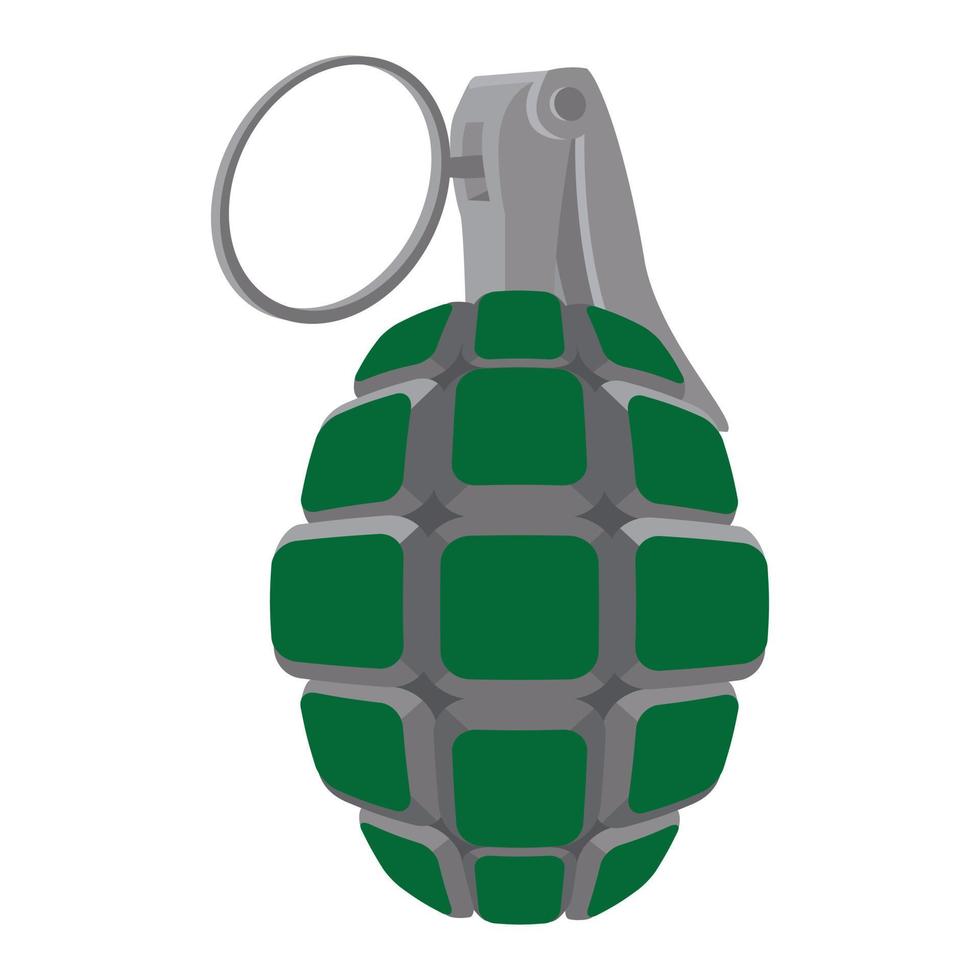 Hand grenade cartoon icon vector