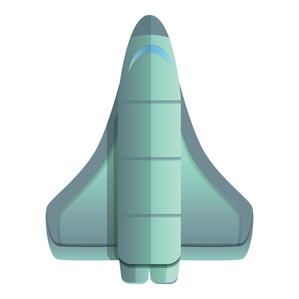 American spaceship icon, cartoon style vector