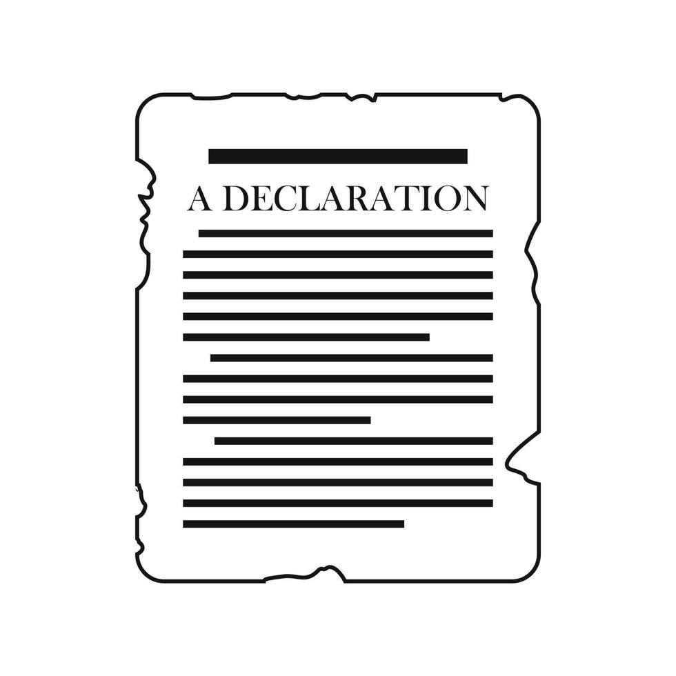 Declaration black icon vector