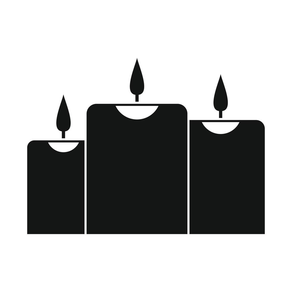 Burning candles icon vector