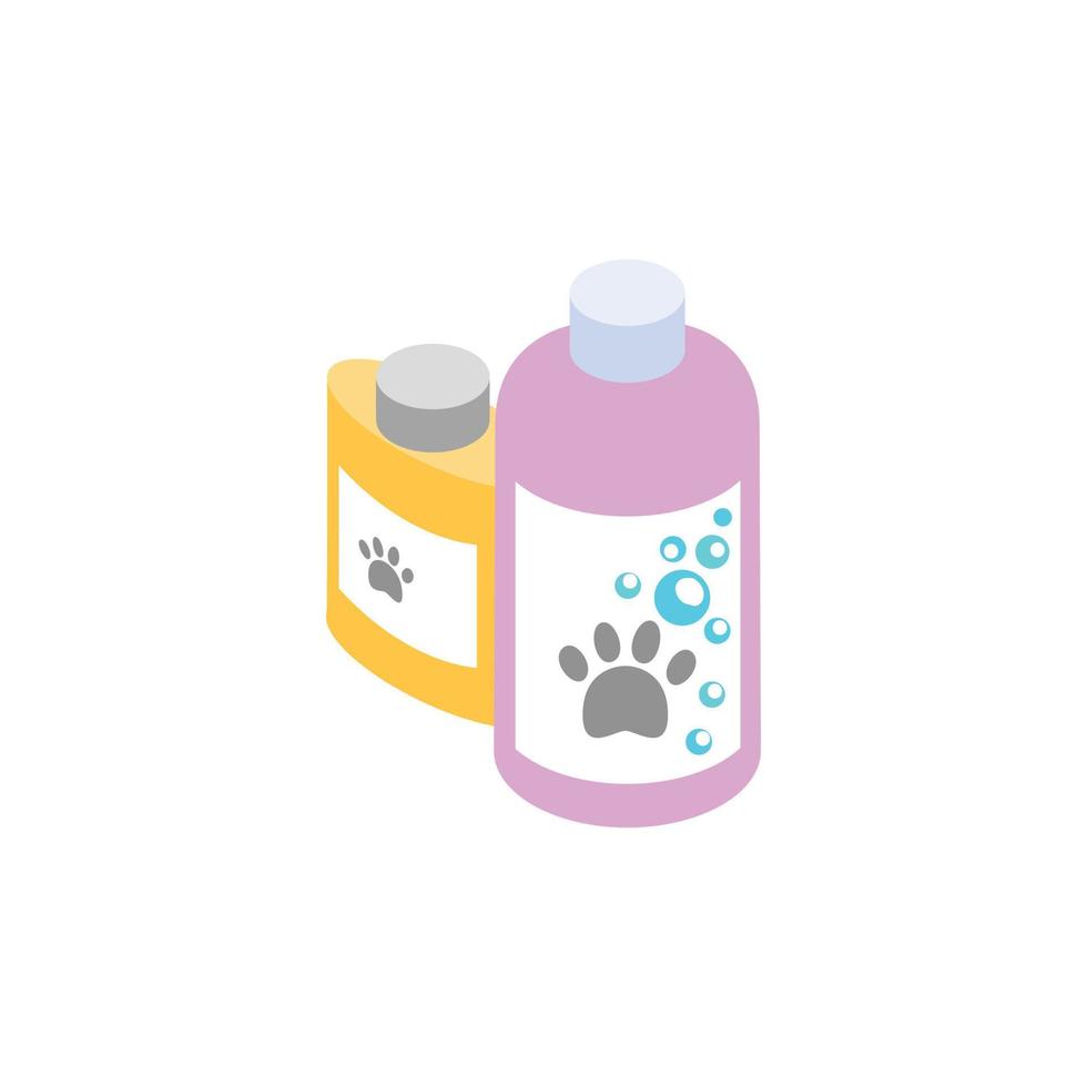 Shampoo and conditioner for animals icon vector