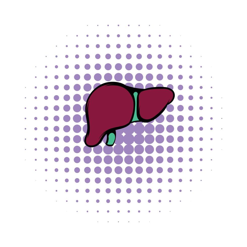Human liver icon, comics style 14209883 Vector Art at Vecteezy