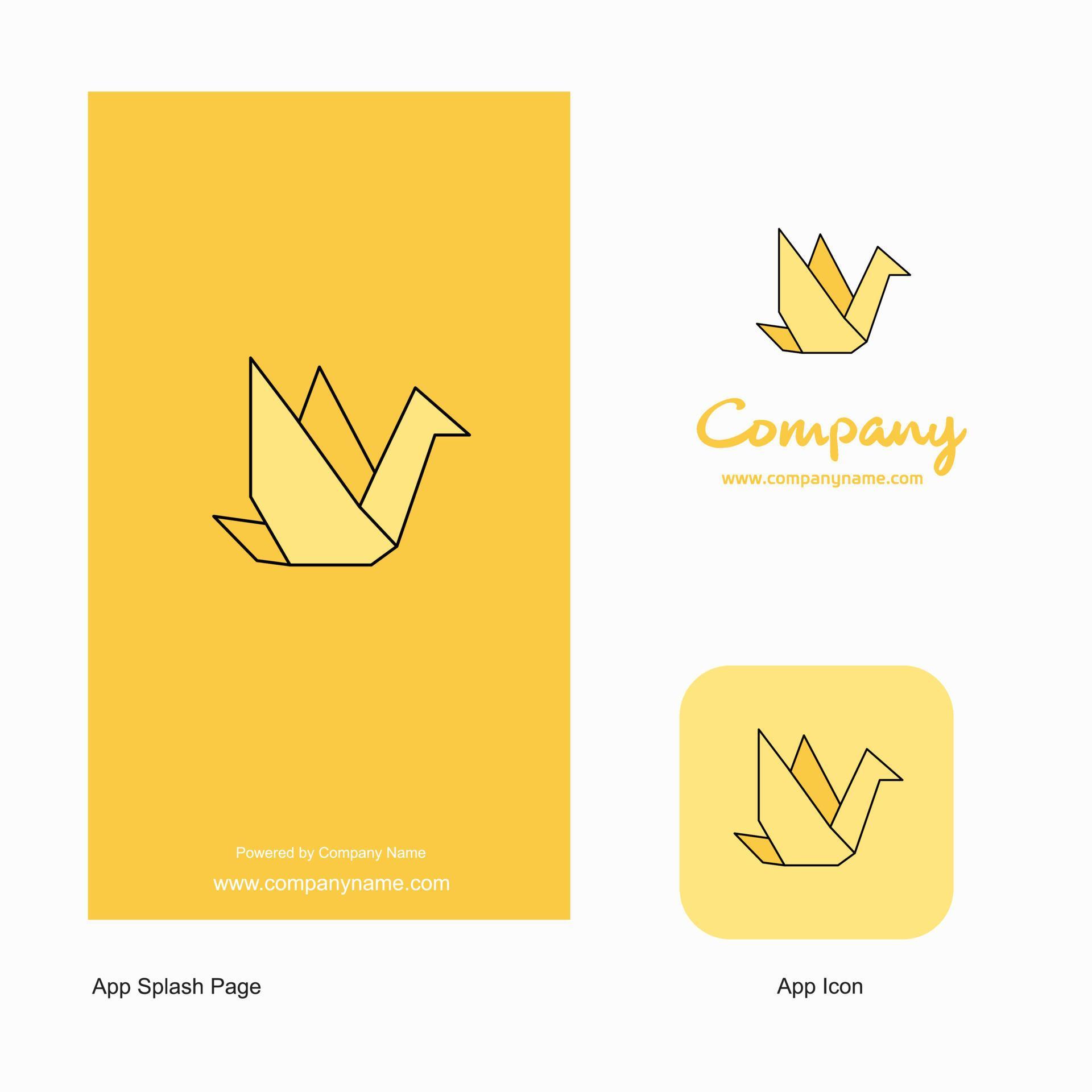 Bird Company Logo App Icon and Splash Page Design Creative Business App