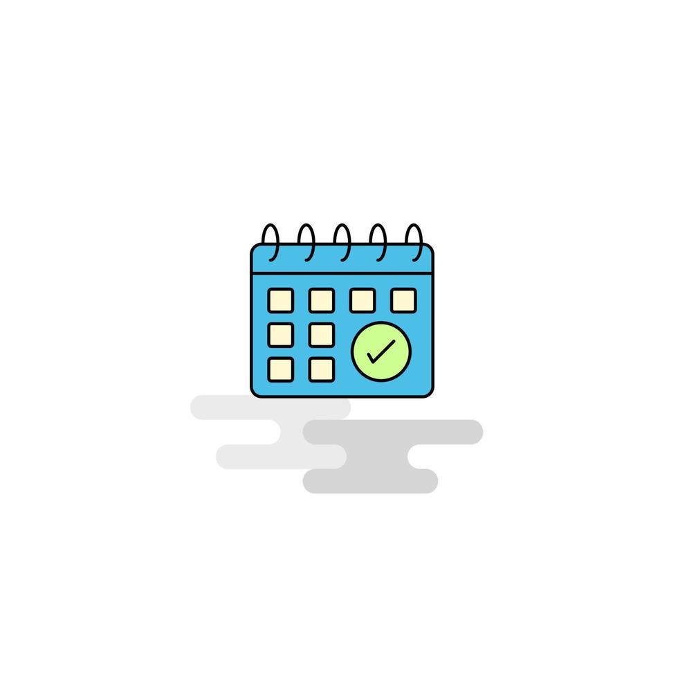 Flat Calendar Icon Vector