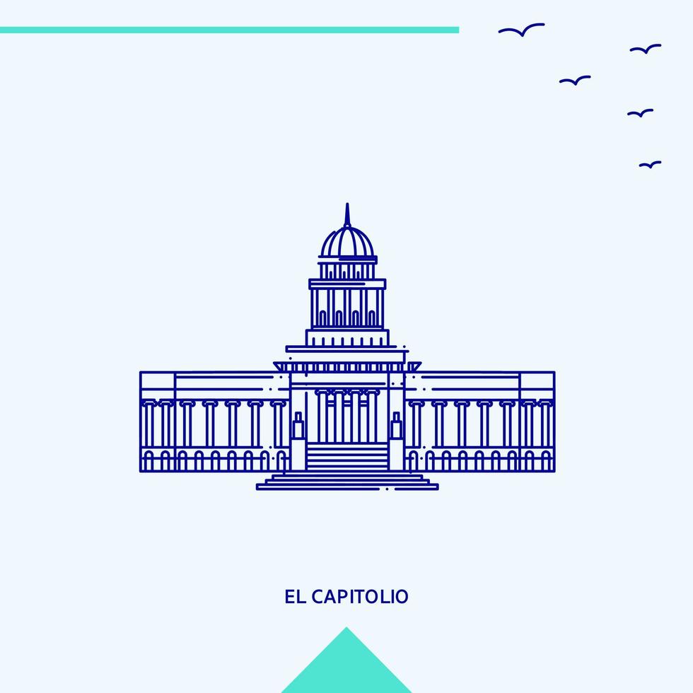 ilustración de vector de horizonte de el capitolio