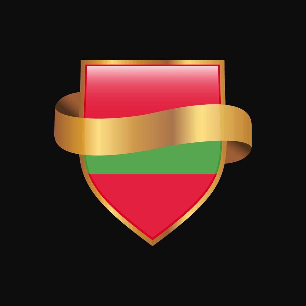 vector de diseño de insignia de oro de bandera de transnistria