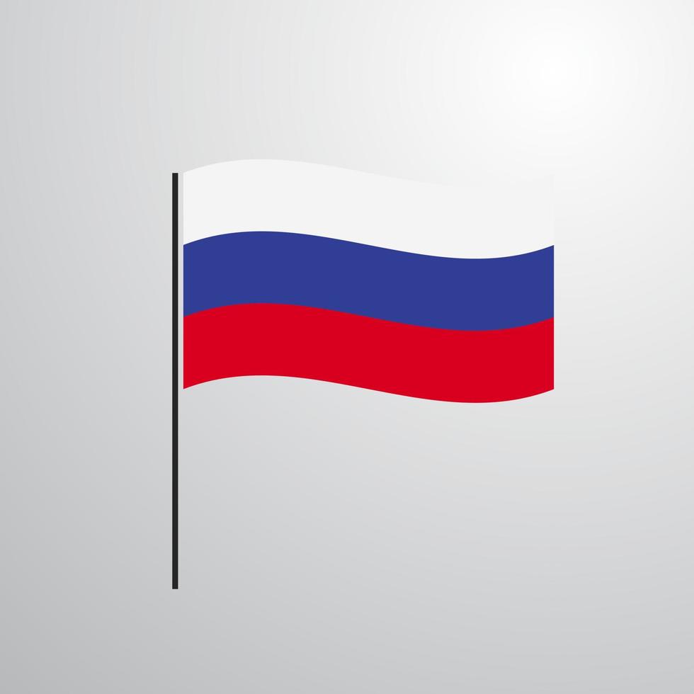 rusia ondeando la bandera vector