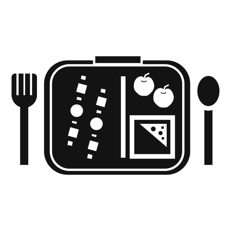 Time to lunch icon, simple style vector
