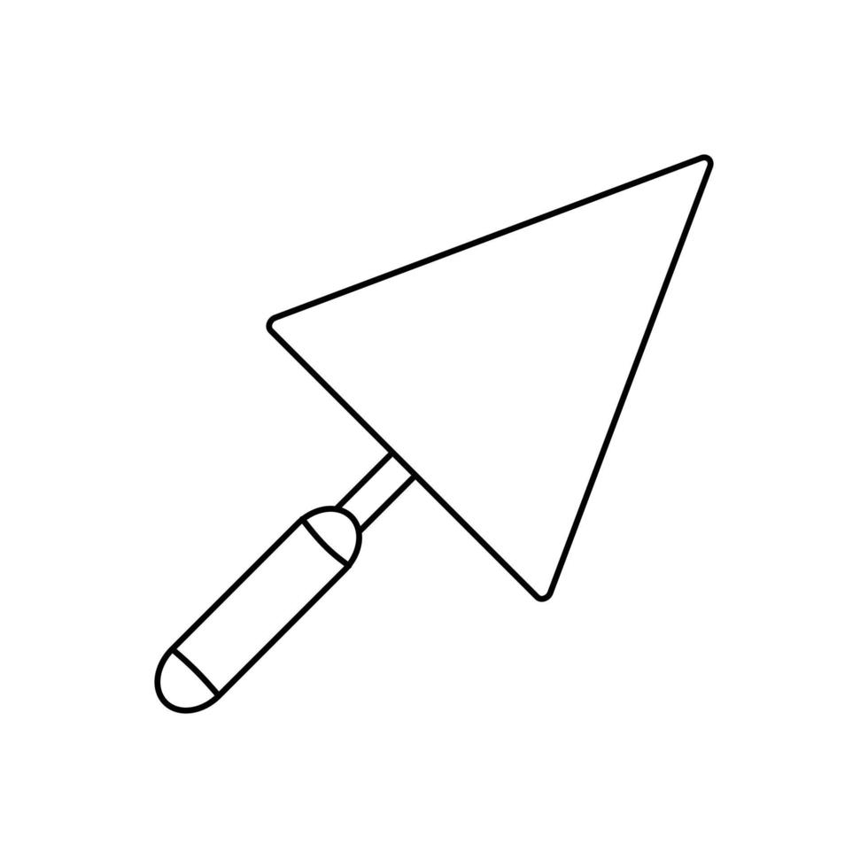 Trowel line icon vector
