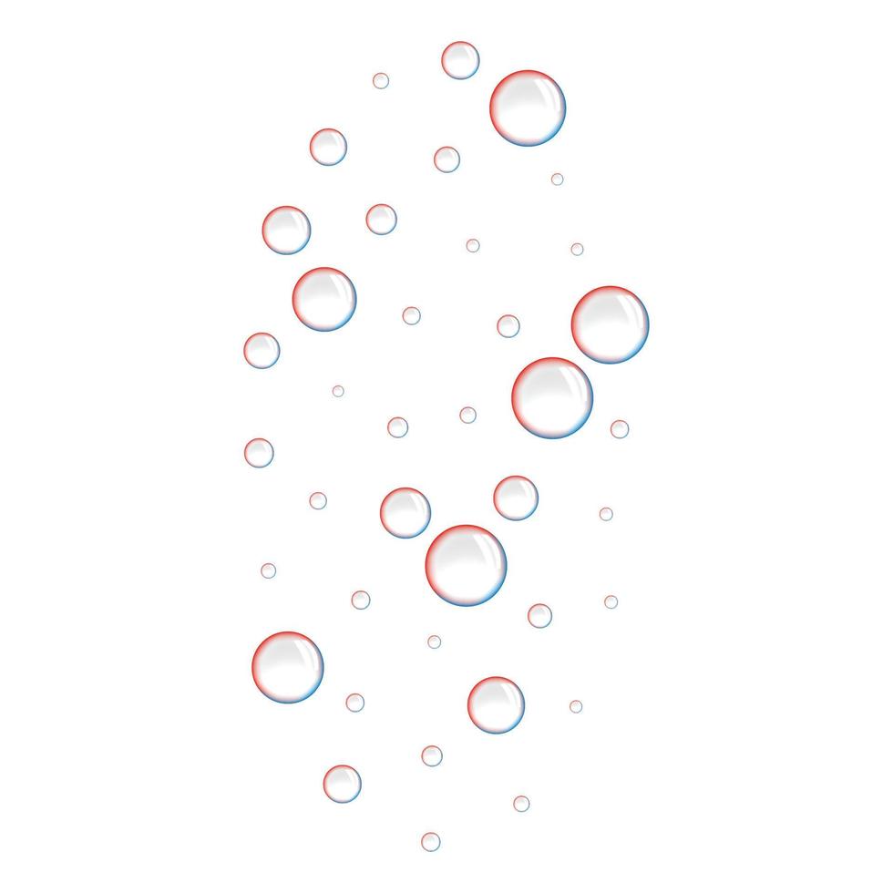 Colorful bubbles icon, realistic style vector