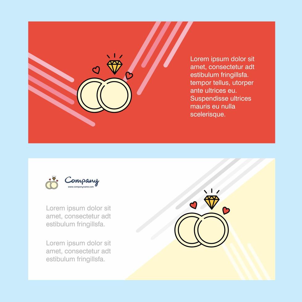 Diamond ring abstract corporate business banner template horizontal advertising business banner vector