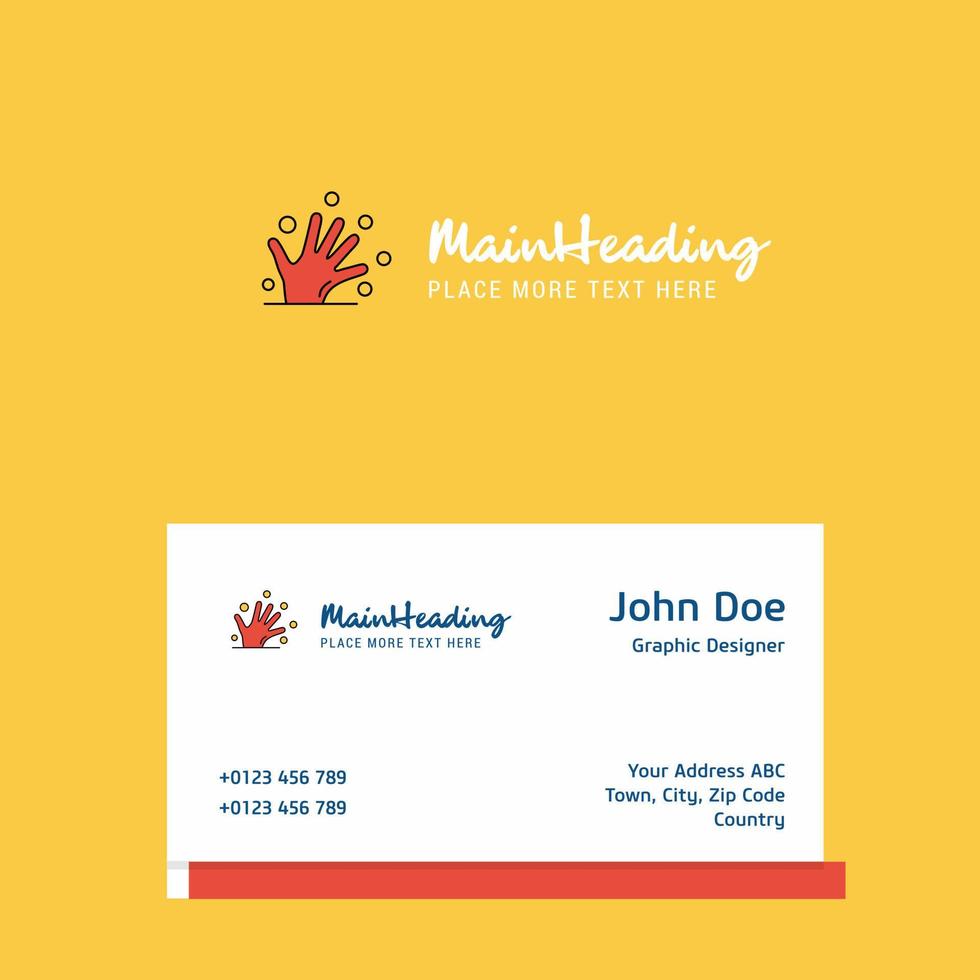 Magical hands logo Design with business card template Elegant corporate identity Vector