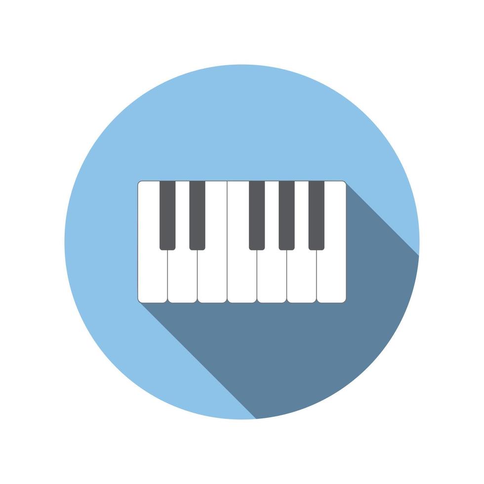 Piano keys flat icon vector