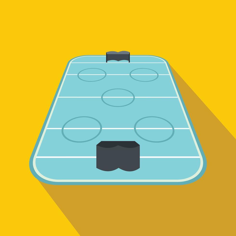 icono plano de la pista de hockey sobre hielo vector