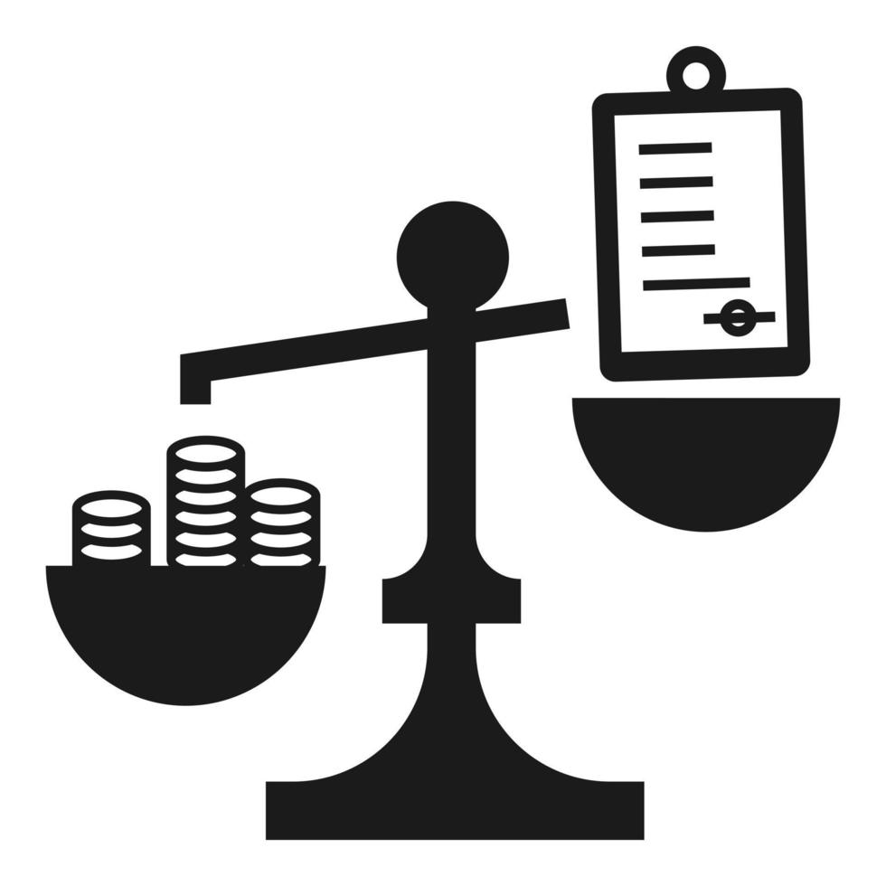 Money bribery balance icon, simple style vector
