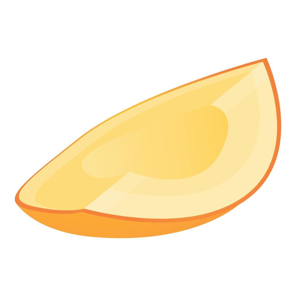 Part of melon icon, cartoon style vector